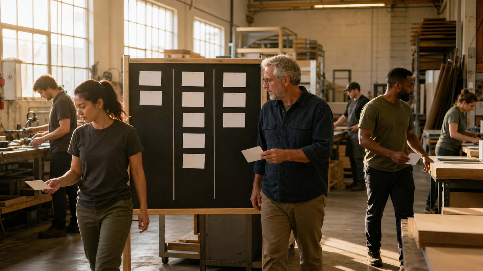 Workplace situation related to a simple method for organizing team priorities