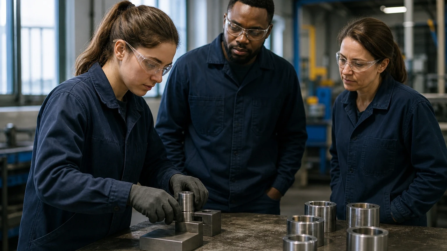 Workplace scene illustrating how to evaluate training impact without false precision