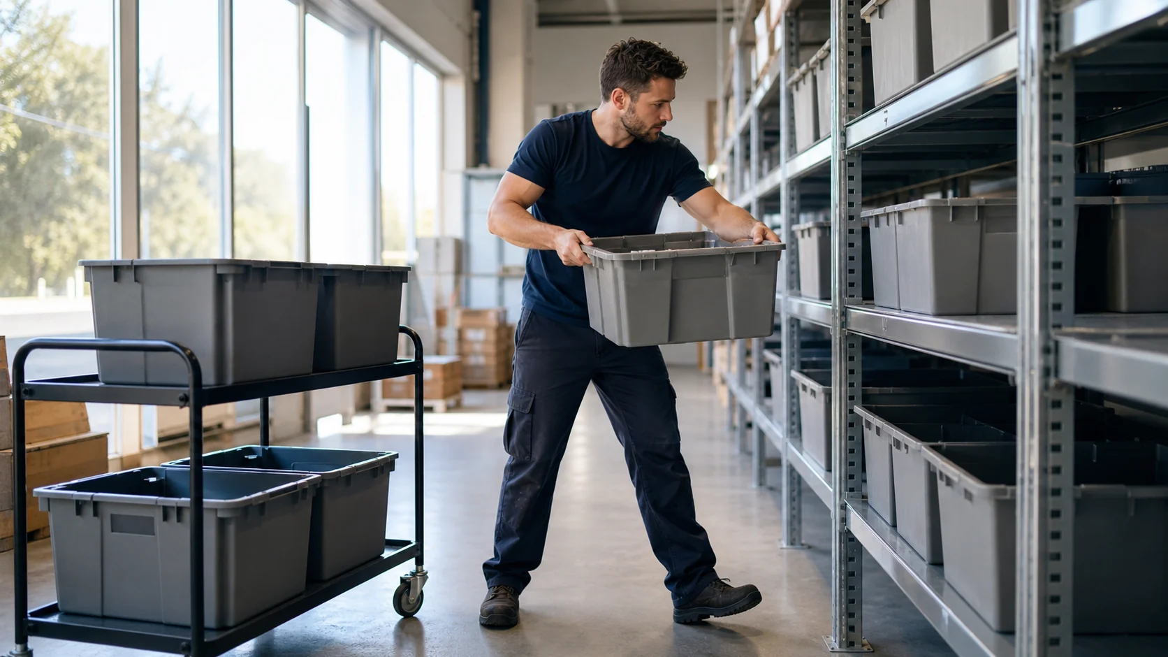 Employee improving a practical work process
